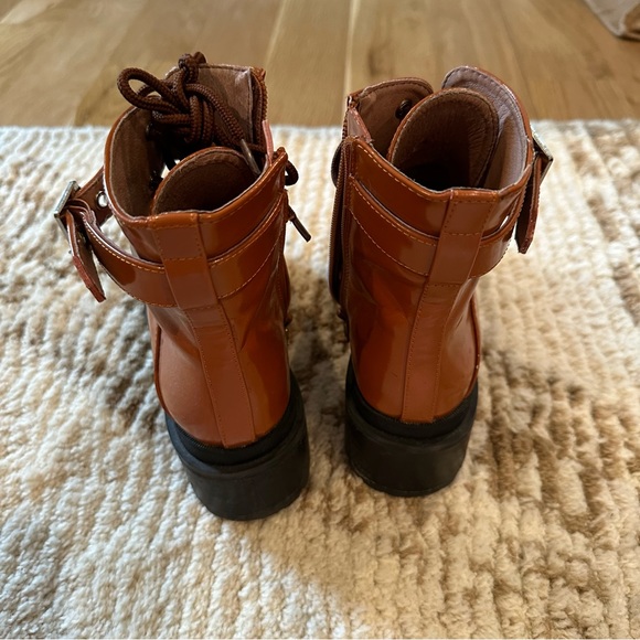 Brown & black Jeffrey Campbell for free people Czech lace up boot - Picture 6 of 7